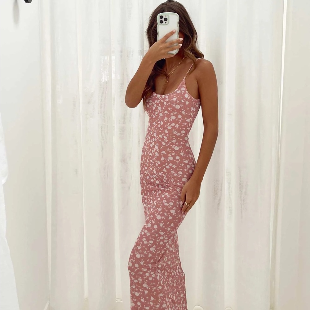 Princess Polly Dusty Rose Floral Maxi Dress
